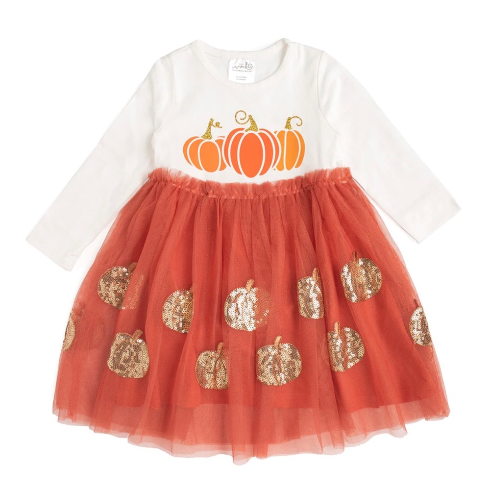 Sweet Wink Pumpkin Dress NWT 4T